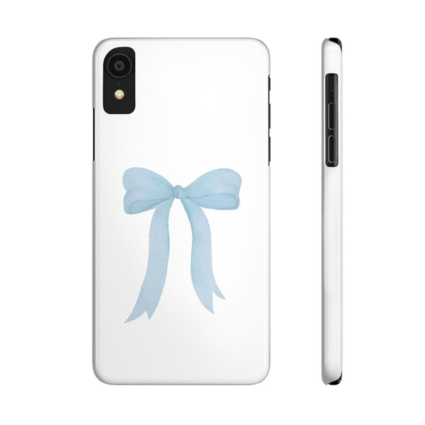 Blue Bow Phone Case, Coquette ,  preppy print Phone Case Slim and Sleek, all iPhone 15 14 Plus Pro Max 13