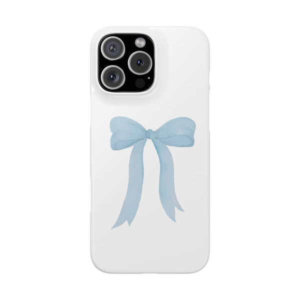 Blue Bow Phone Case, Coquette ,  preppy print Phone Case Slim and Sleek, all iPhone 15 14 Plus Pro Max 13