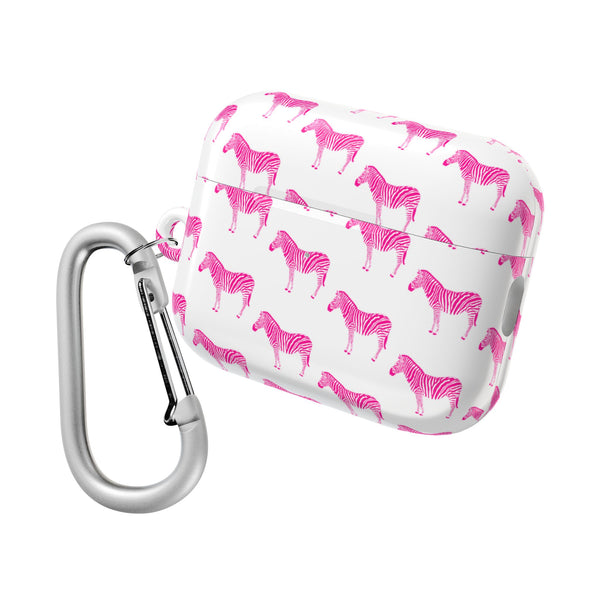 Preppy Pink Zebra Pattern AirPod Case, AirPod Pro Case, All generations