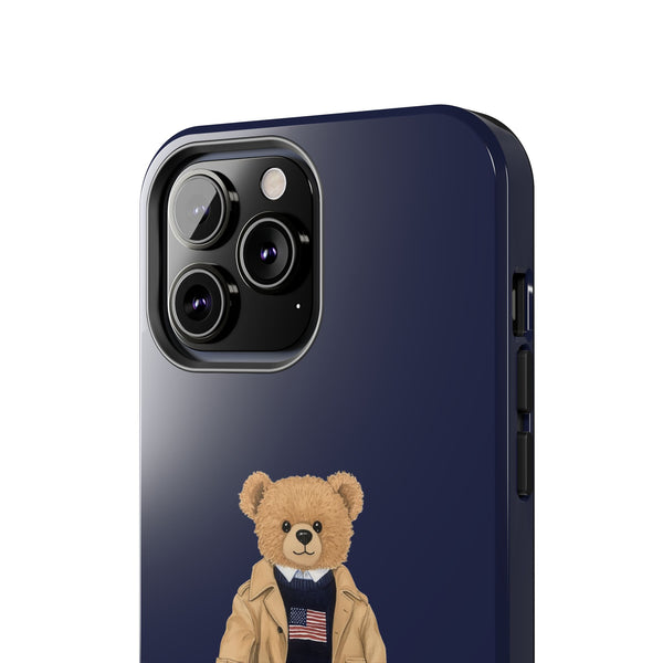 Stylish Teddy Bear Tough Phone Case - Perfect for Trendsetters