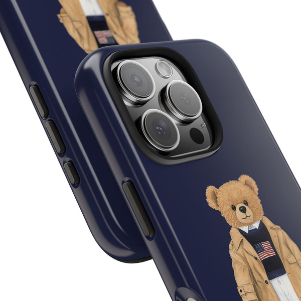 Stylish Teddy Bear Tough Phone Case - Perfect for Trendsetters