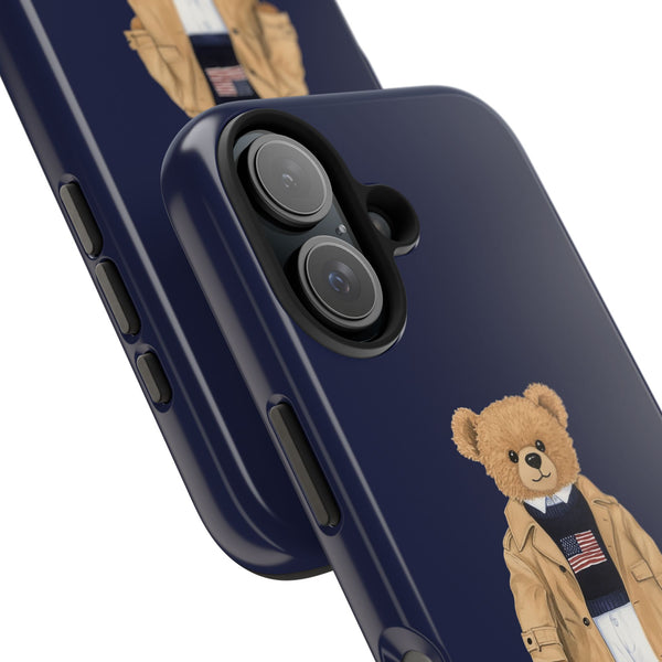 Stylish Teddy Bear Tough Phone Case - Perfect for Trendsetters
