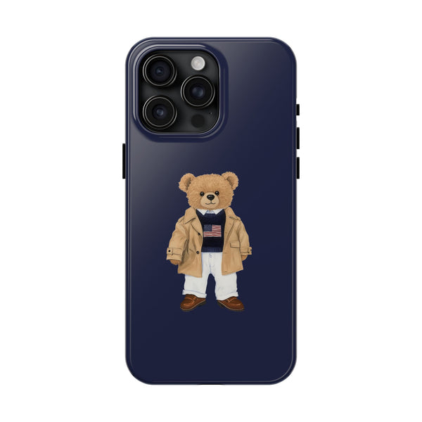 Stylish Teddy Bear Tough Phone Case - Perfect for Trendsetters