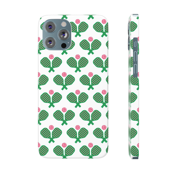 Pickle Ball Pickleball Lover Phone Case, Samsung,  iPhone Case Slim and Sleek, Preppy and Classic, Impact Resistant Shell