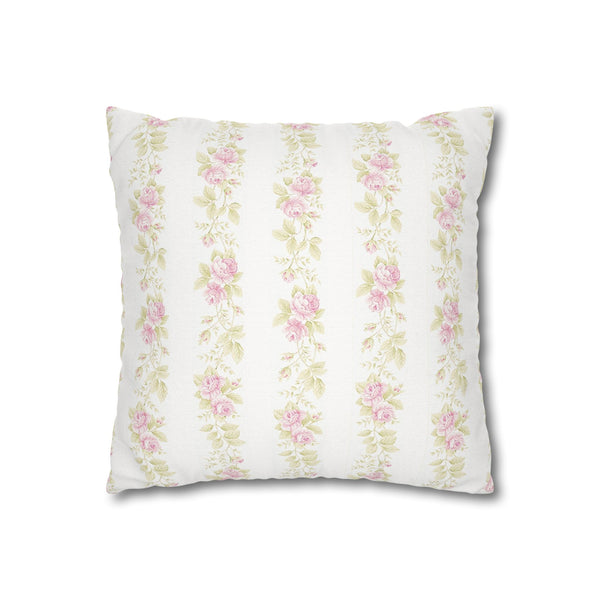 Romantic Shabby Chic Preppy Floral Pillow Cover with Zip Closure - Cover Only - Insert not included