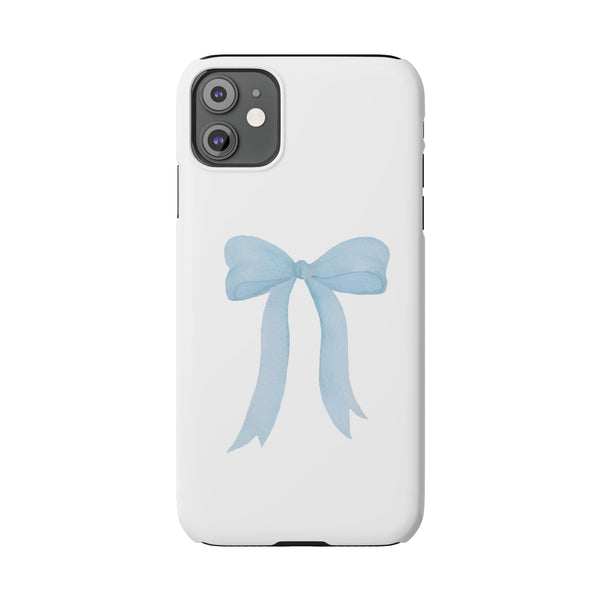 Blue Bow Phone Case, Coquette ,  preppy print Phone Case Slim and Sleek, all iPhone 15 14 Plus Pro Max 13