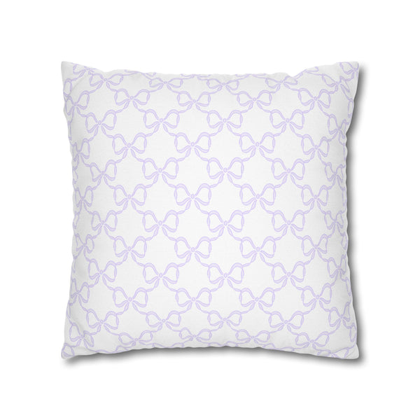 Pillow Cover, Watercolor Bow Lavender, Pillow Cover with Zip Closure - Cover Only - Insert not included