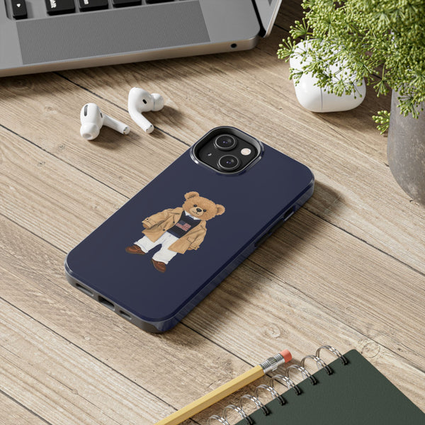 Stylish Teddy Bear Tough Phone Case - Perfect for Trendsetters