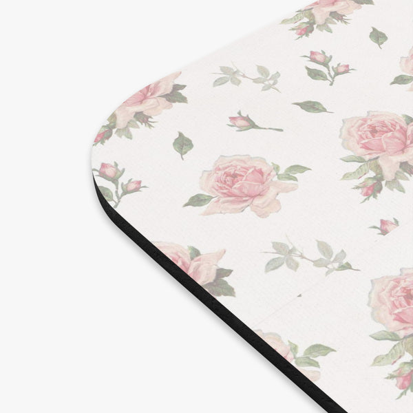 Mouse Pad Preppy Preppy Pink Floral, Romantic Roses