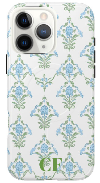 Phone Case - Blue + Green Block Print