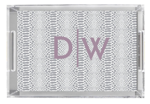 Lucite Tray - Loveshack inspired floral pink