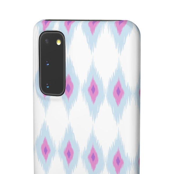 Chic Ikat Aqua + Pink Phone Case