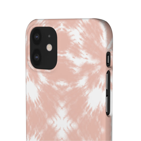 Tie Dye Shibori Blush + White Phone Case