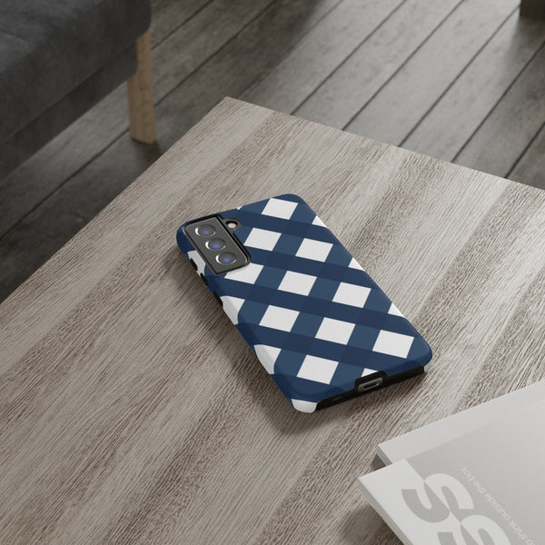 TOUGH Version Pretty Printing X Beautycounter Limited Edition Case Gingham Navy + White
