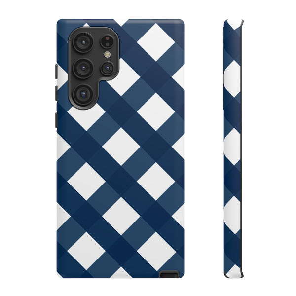 TOUGH Cases Pretty Printing X Beautycounter Limited Edition Case Gingham Plaid Navy