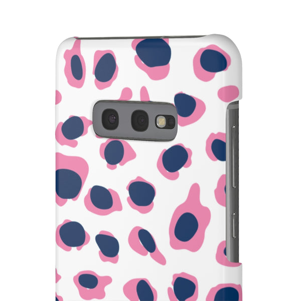 SLEEK Version Pretty Printing X Beautycounter Phone Case Preppy Leopard Navy + Pink Spots