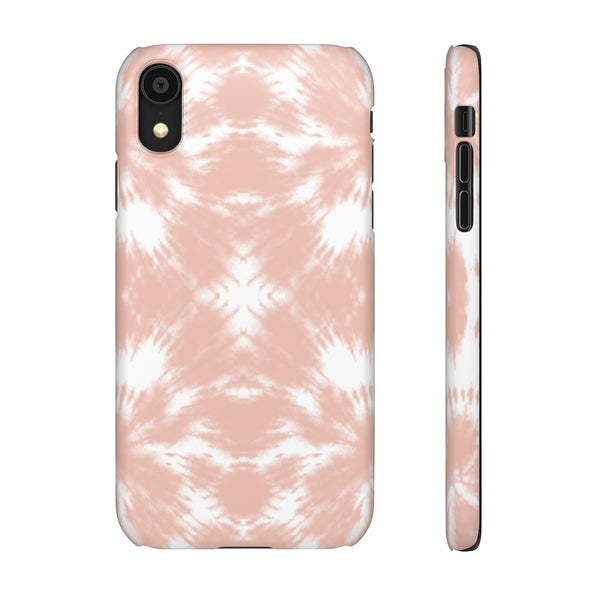 Tie Dye Shibori Blush + White Phone Case