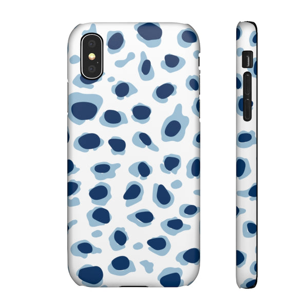 Preppy Leopard Blue + Navy Phone Case