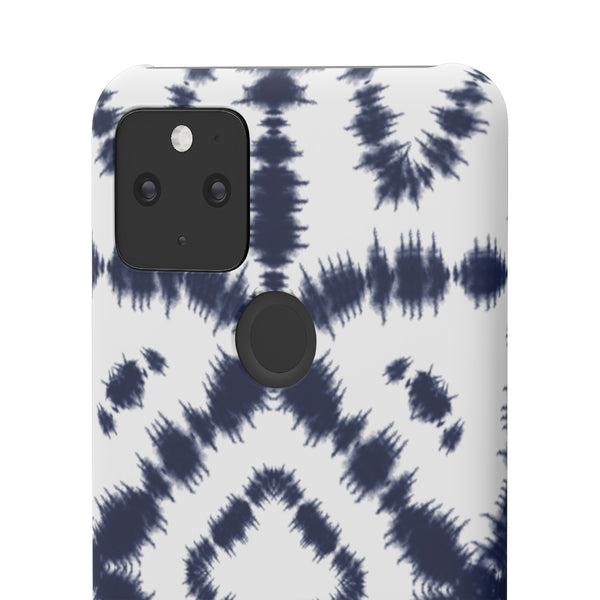 Shibori Navy + White Phone Case