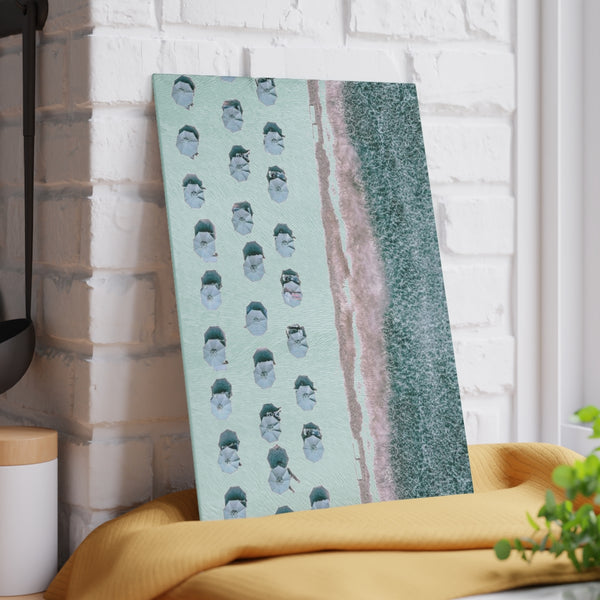 Cutting Board, Aerial Beach Scene Blue Beach Umbrellas choose 8x11 or 11x15 Makes the perfect hostess gift