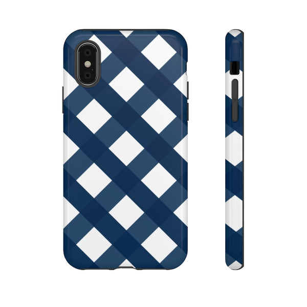 TOUGH Cases Pretty Printing X Beautycounter Limited Edition Case Gingham Plaid Navy