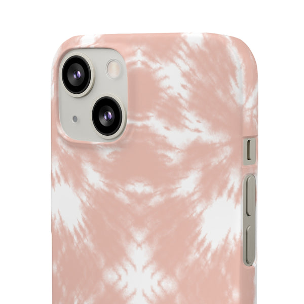 Tie Dye Shibori Blush + White Phone Case