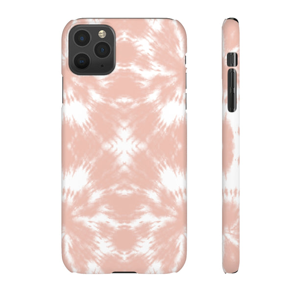 Tie Dye Shibori Blush + White Phone Case