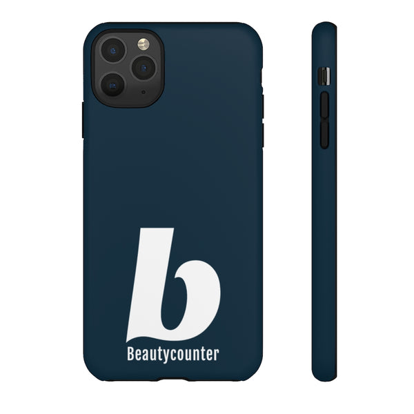 TOUGH Version Pretty Printing X Beautycounter Limited Edition Case Navy with White logo