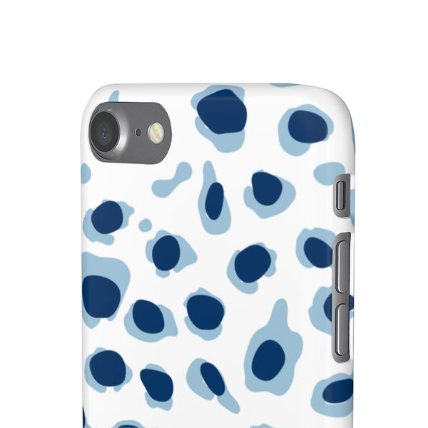 Preppy Leopard Blue + Navy Phone Case
