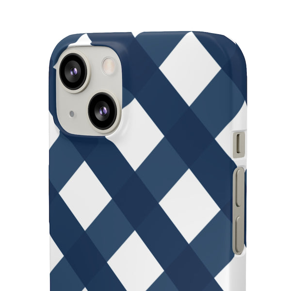 SLEEK Version Pretty Printing x Beautycounter Classic Navy Gingham Phone Case