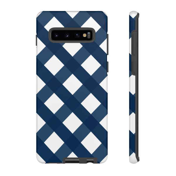 TOUGH Cases Pretty Printing X Beautycounter Limited Edition Case Gingham Plaid Navy
