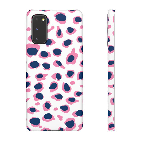 SLEEK Version Pretty Printing X Beautycounter Phone Case Preppy Leopard Navy + Pink Spots