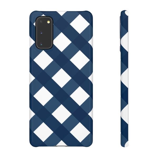 Ginghman Navy + White Blue Phone Case