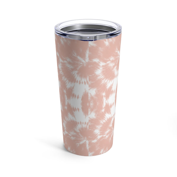 Blush Pink Shibori Ikat Tie Dye Tumbler Drink stays cool 20oz Loveshackfancy Inspired