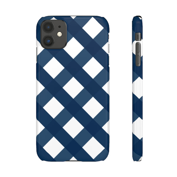 Ginghman Navy + White Blue Phone Case