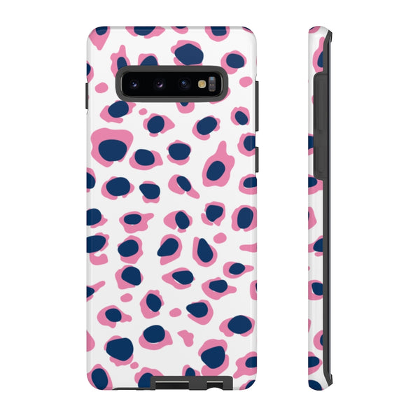 TOUGH Version Pretty Printing X Beautycounter Limited Edition Case Preppy Leopard Spots in Pink and Navy