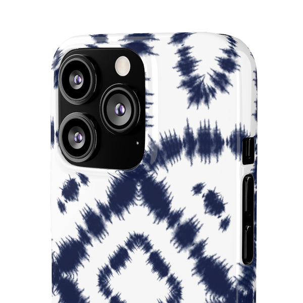 Shibori Navy + White Phone Case