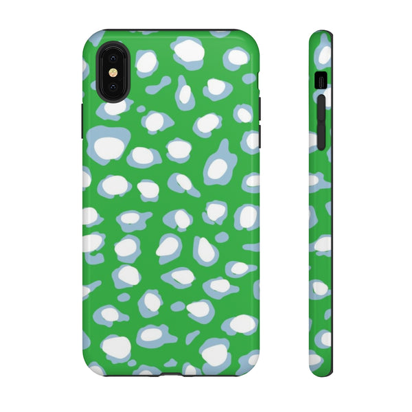 TOUGH Cases Pretty Printing X Beautycounter Limited Edition Case Preppy Leopard Spots Green