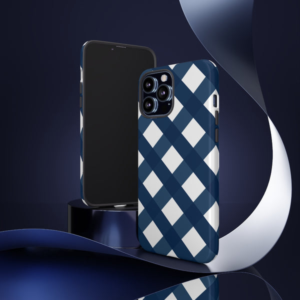 TOUGH Cases Pretty Printing X Beautycounter Limited Edition Case Gingham Plaid Navy
