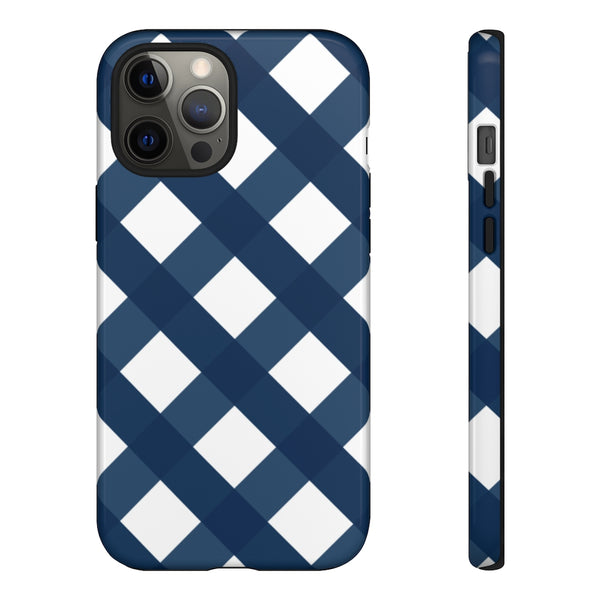 TOUGH Version Pretty Printing X Beautycounter Limited Edition Case Gingham Navy + White