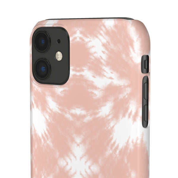 Tie Dye Shibori Blush + White Phone Case