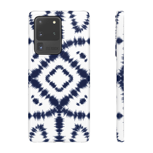 Shibori Navy + White Phone Case