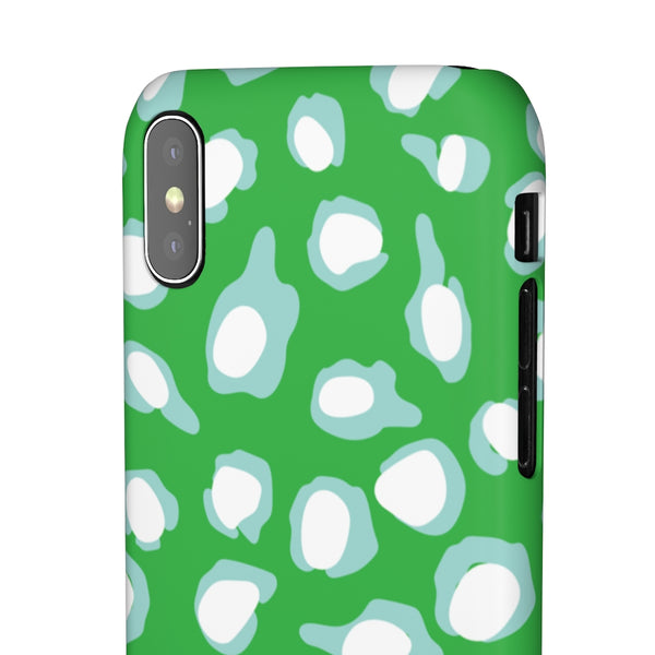 Chic Spots Green + Aqua Phone Case