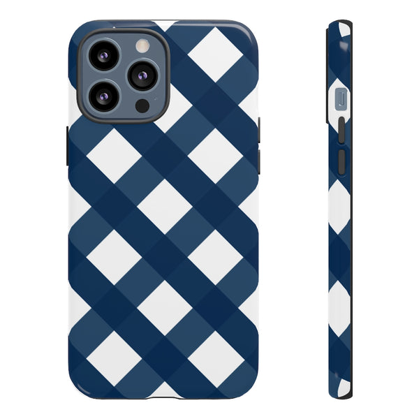 TOUGH Cases Pretty Printing X Beautycounter Limited Edition Case Gingham Plaid Navy