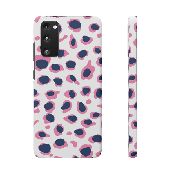 SLEEK Version Pretty Printing X Beautycounter Phone Case Preppy Leopard Navy + Pink Spots