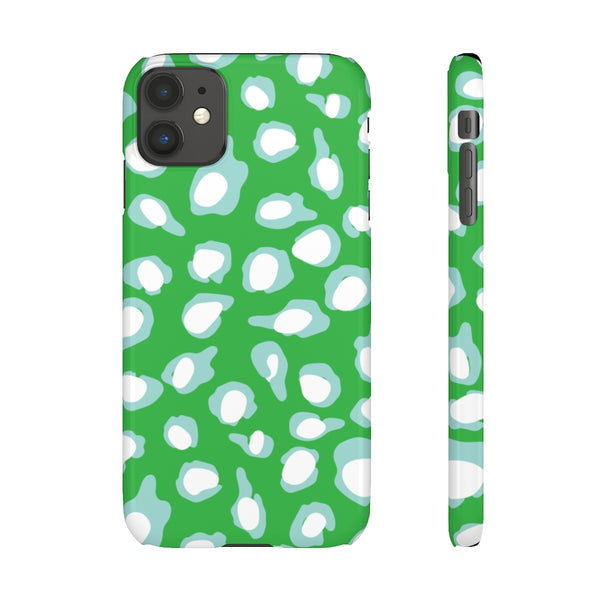 Chic Spots Green + Aqua Phone Case