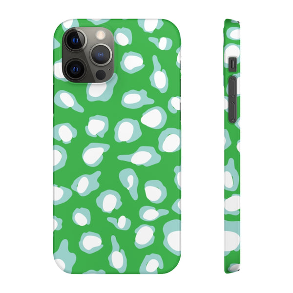 Chic Spots Green + Aqua Phone Case