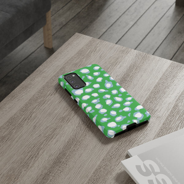 TOUGH Cases Pretty Printing X Beautycounter Limited Edition Case Preppy Leopard Spots Green