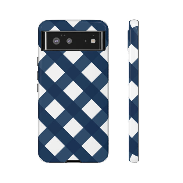 TOUGH Cases Pretty Printing X Beautycounter Limited Edition Case Gingham Plaid Navy