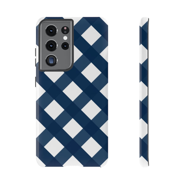 TOUGH Cases Pretty Printing X Beautycounter Limited Edition Case Gingham Plaid Navy